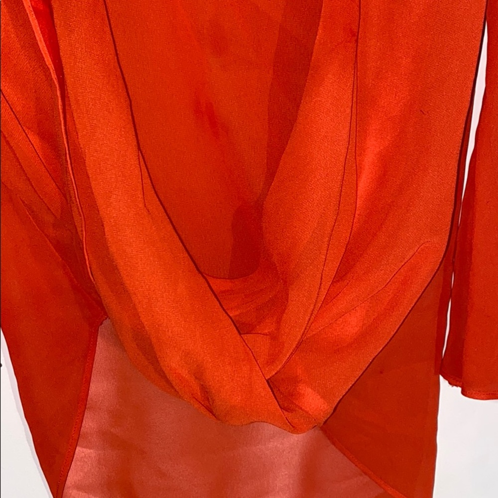 Sheer orange blouse! - Picture 2 of 5